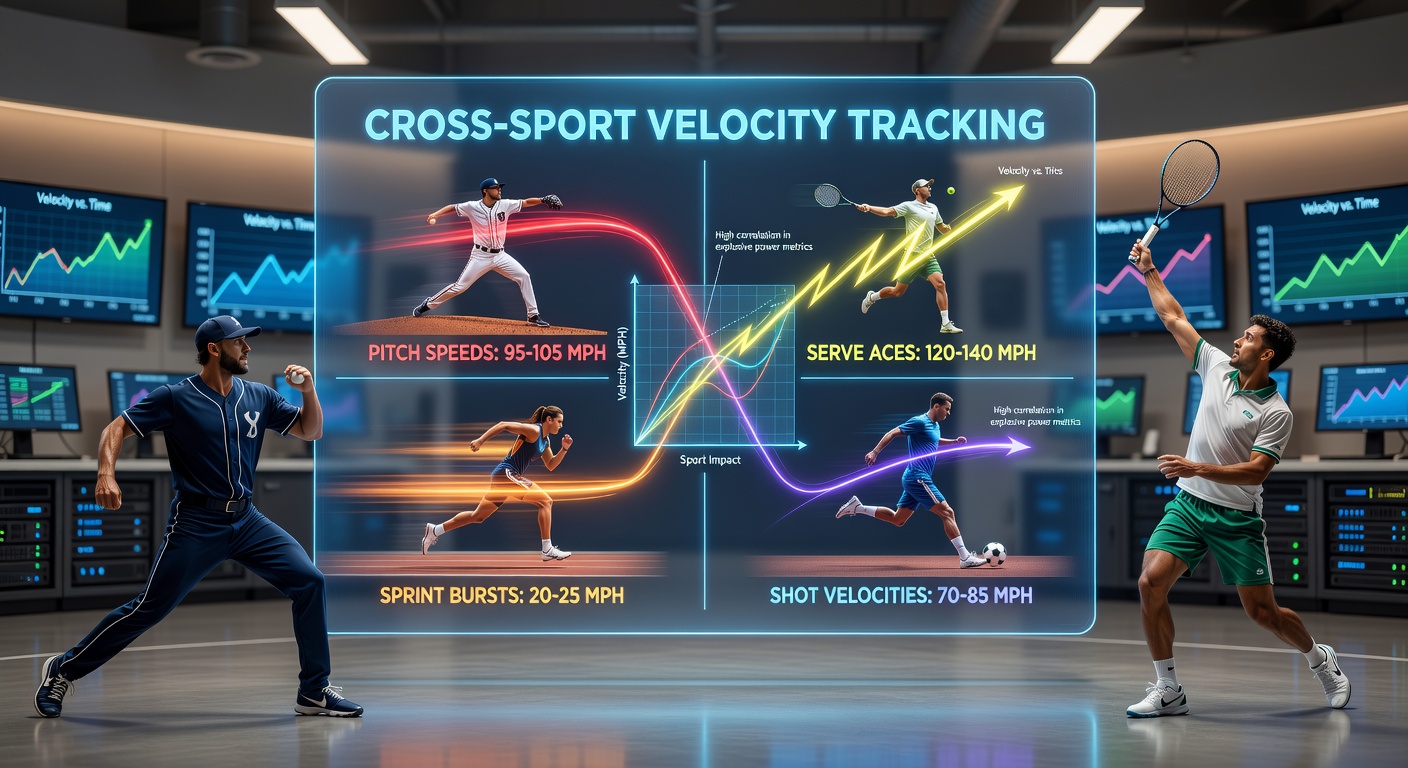 Sprint speed sensors on soccer fields and shot release tracking systems used in NBA arenas