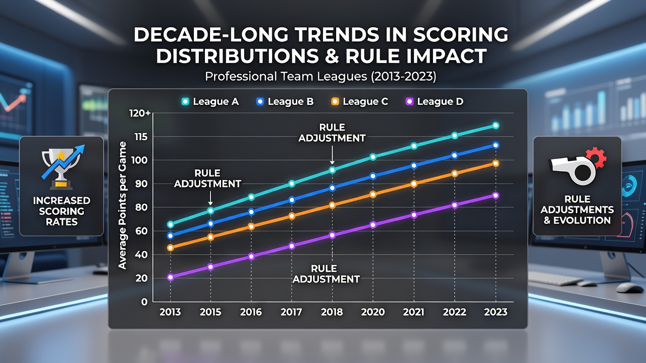 Infographic comparing average goals per match in major soccer leagues 2015-2025