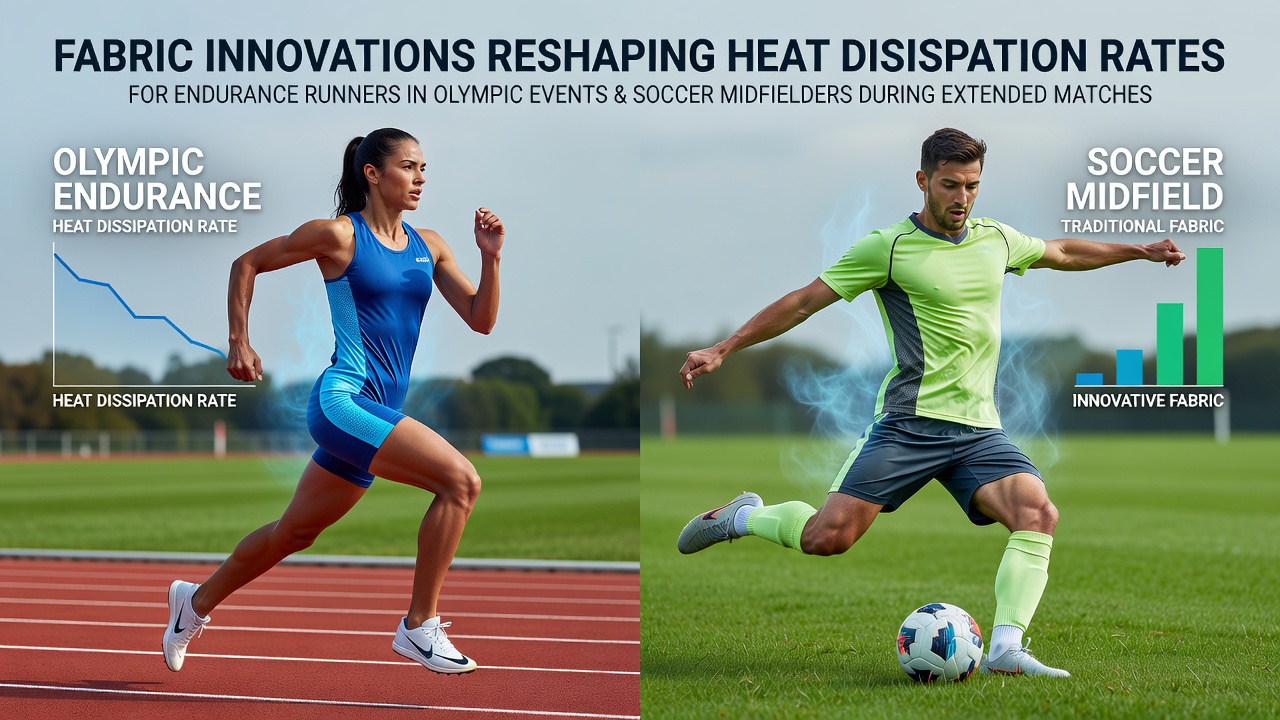 Endurance runners testing advanced cooling fabrics during Olympic training sessions