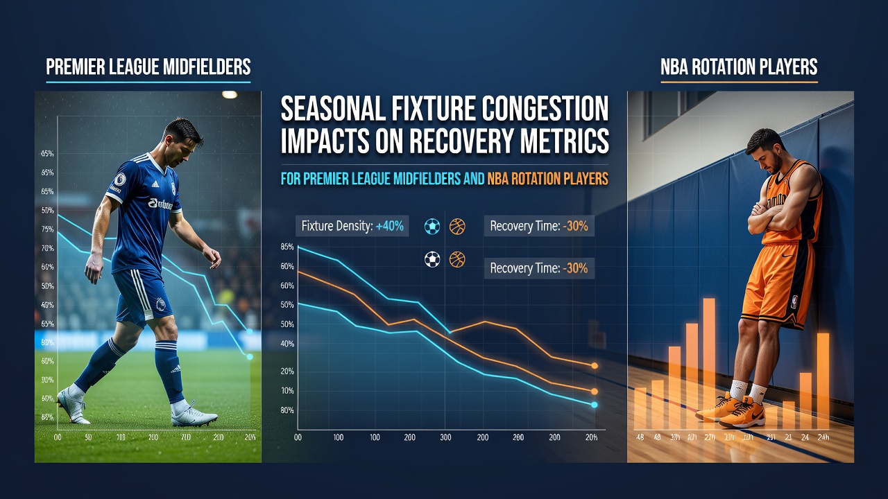 Premier League midfielder tracking recovery data during a congested match period