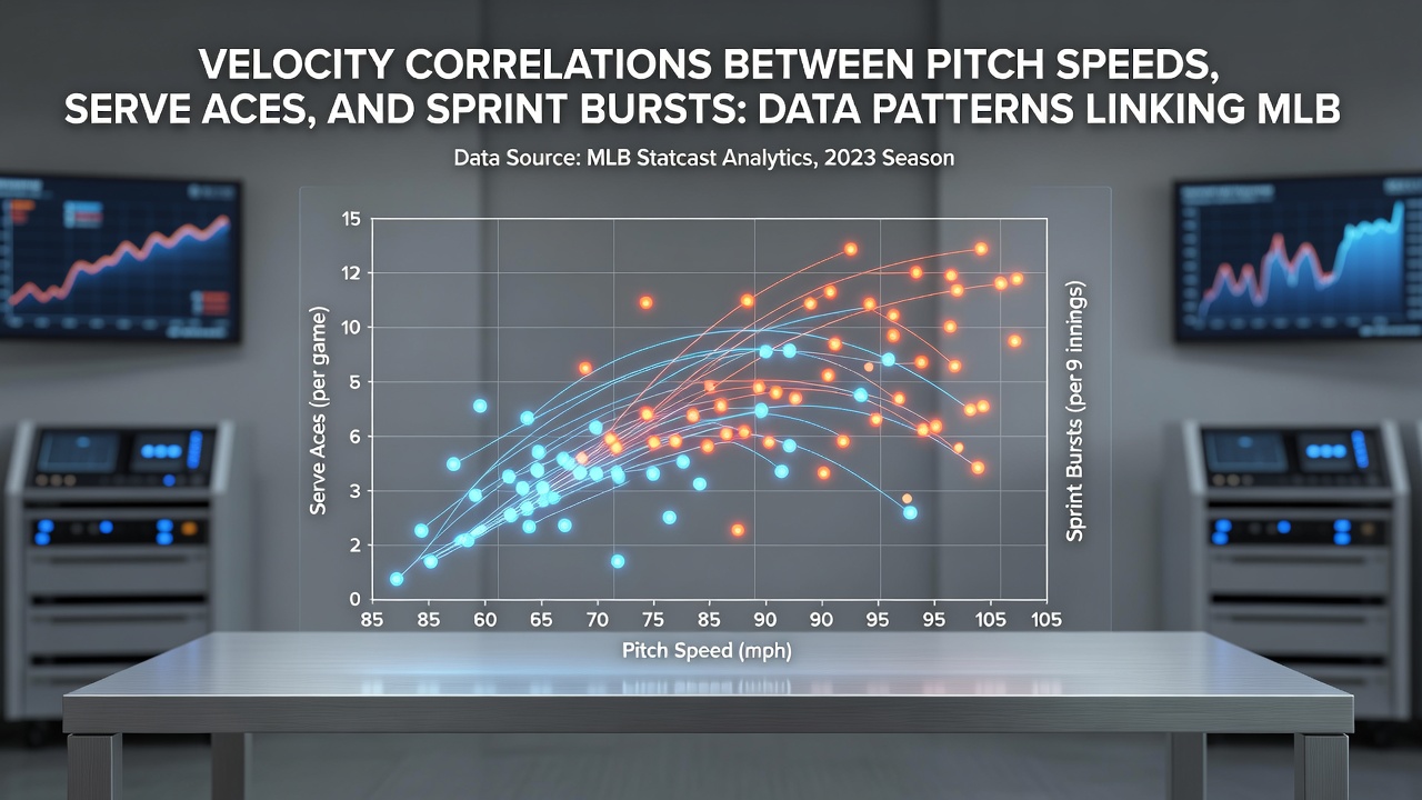 Comparative chart of cross-sport velocity impacts on performance metrics in baseball, tennis, soccer, and basketball